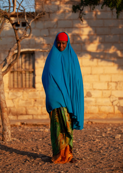 Portrait of a cute veiled somali teenage girl, Woqooyi Galbeed province, Baligubadle, Somaliland