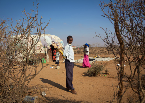 A Family Outside Their Slum Hut, Baligubadle, Somaliland