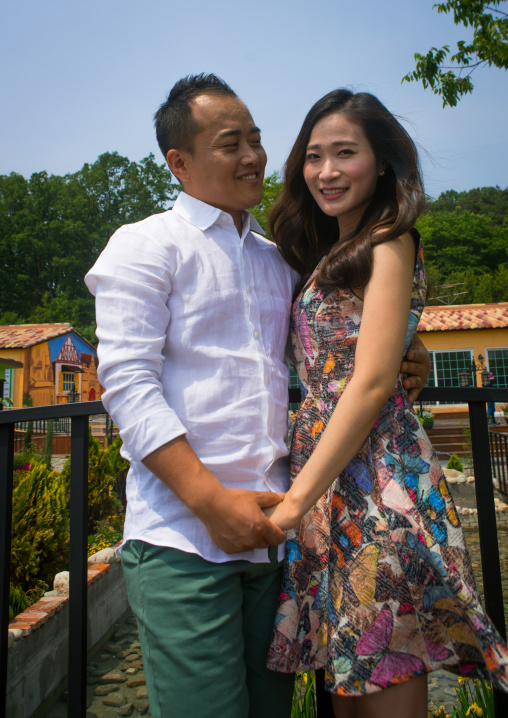 North korean defector joseph park with his south korean fiancee called juyeon, Sudogwon, Paju, South korea