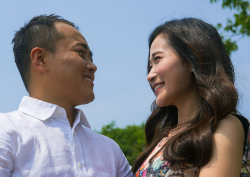 North korean defector joseph park with his south korean fiancee called juyeon, Sudogwon, Paju, South korea