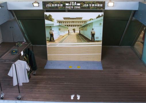 Photo studio at the jsa to pose in front of panmunjeom, Sudogwon, Paju, South korea