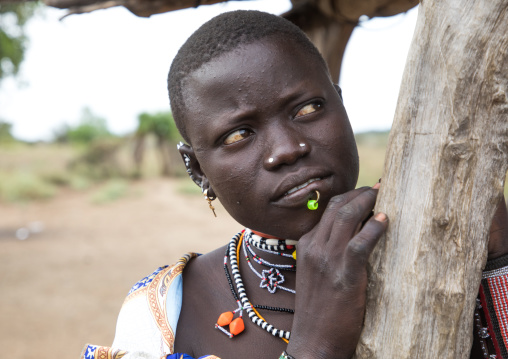 Portrait of a Toposa tribe woman, Namorunyang State, Kapoeta, South Sudan