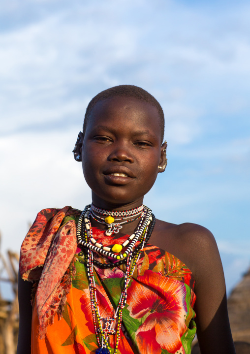 Portrait of a Toposa tribe young woman, Namorunyang State, Kapoeta, South Sudan