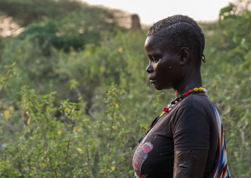 Larim tribe bride during her forced marriage ceremony, Boya Mountains, Imatong, South Sudan