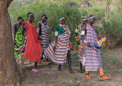 Larim tribe women during a wedding ceremony, Boya Mountains, Imatong, South Sudan