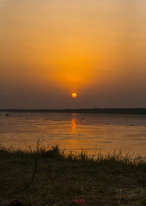 Sunset over river Nile, Central Equatoria, Terekeka, South Sudan