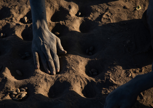 Traditional Mundari chess game, Central Equatoria, Terekeka, South Sudan