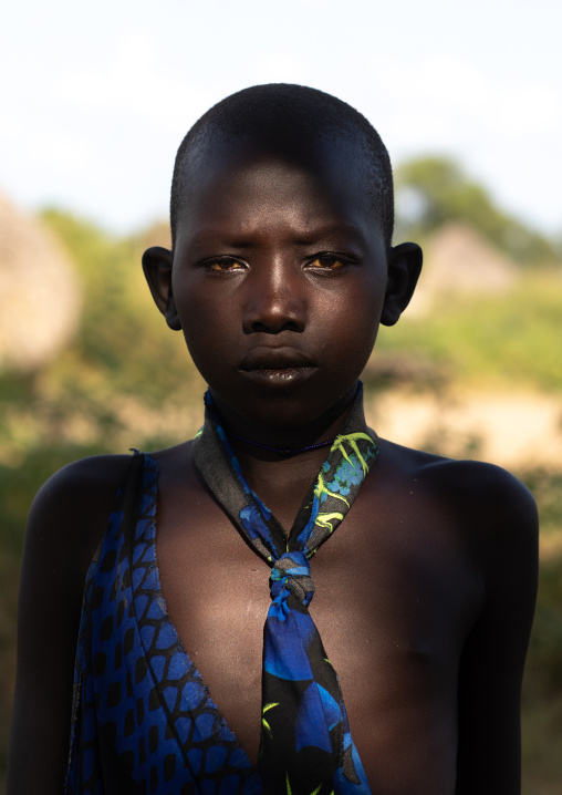 Portrait of a Mundari tribe boy, Central Equatoria, Terekeka, South Sudan
