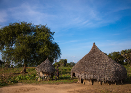 Traditional Mundari tribe village, Central Equatoria, Terekeka, South Sudan