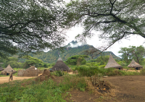 Larim tribe traditional village, Boya Mountains, Imatong, South Sudan
