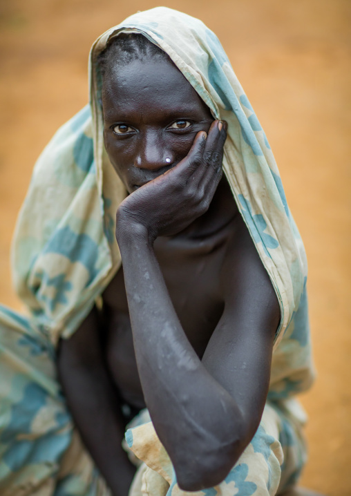 Larim tribe man portrait, Boya Mountains, Imatong, South Sudan