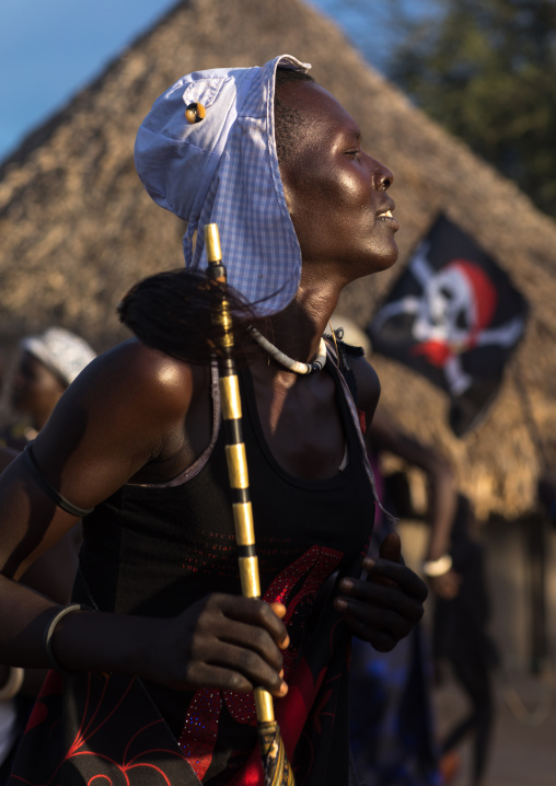 Mundari tribe women dancing during a wedding, Central Equatoria, Terekeka, South Sudan