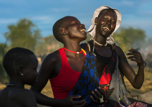 Mundari tribe women dancing during a wedding, Central Equatoria, Terekeka, South Sudan