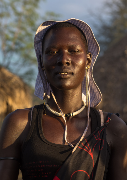 Portrait of a Mundari tribe woman, Central Equatoria, Terekeka, South Sudan