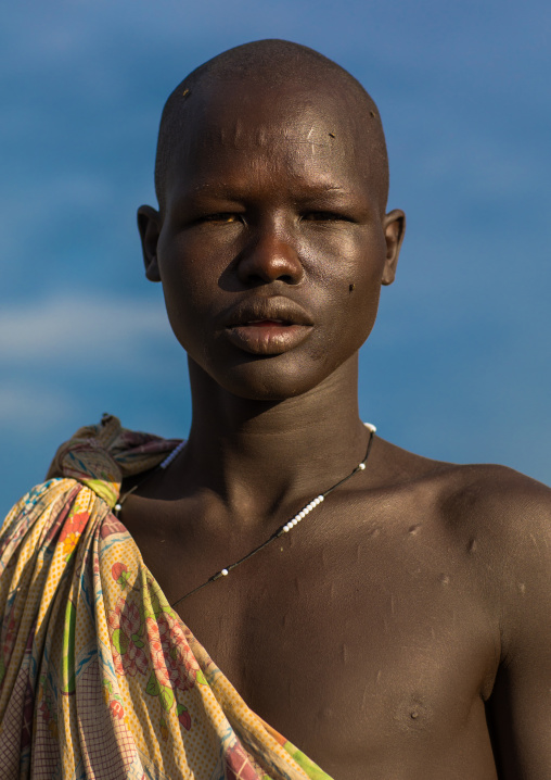 Portrait of a Mundari tribe man, Central Equatoria, Terekeka, South Sudan