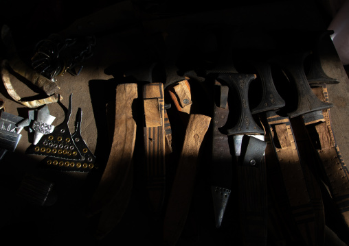 Traditional knives for sale in the market, Kassala State, Kassala, Sudan