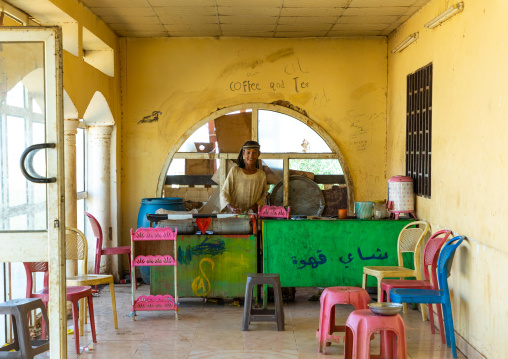 Chef cooking in a local restaurant, Khartoum State, Khartoum, Sudan