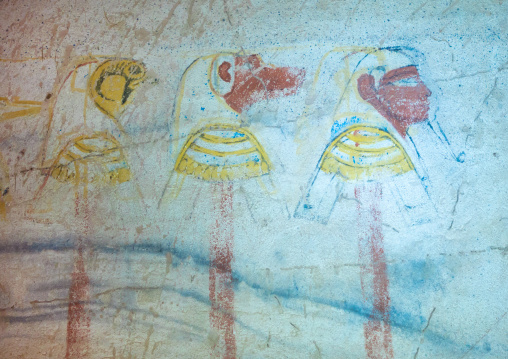 Mural in the funeral chamber, Northern State, El-Kurru, Sudan