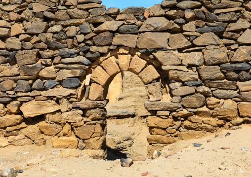 Gate in al Ghazali christian monastery, Northern State, Wadi Abu Dom, Sudan