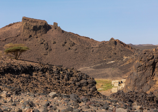 Atrun crater where nomads come to collect salt, Bayuda desert, Atrun, Sudan