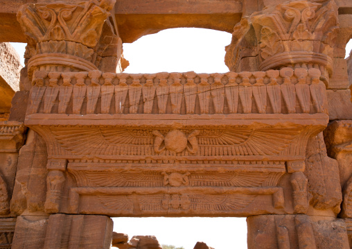 Sacred Uraeus cobras on the roman kiosk, Nubia, Naqa, Sudan