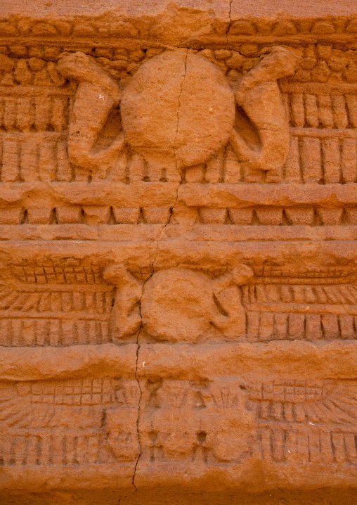 Sacred Uraeus cobras on the roman kiosk, Nubia, Naqa, Sudan