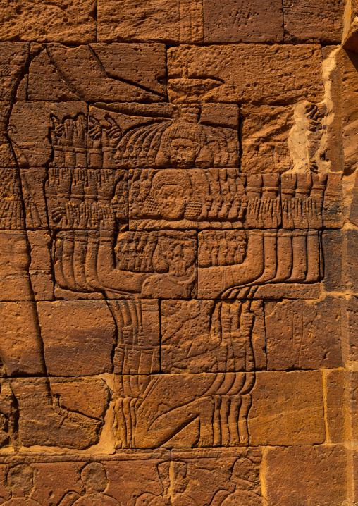 Lion temple of Apedemak relief, Nubia, Naqa, Sudan