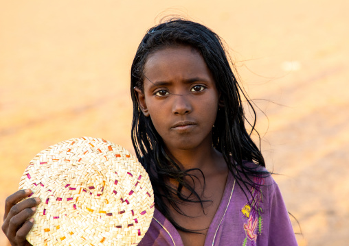Portrait of a sudanese girl, Northern State, Meroe, Sudan