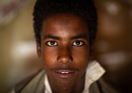 Portrait of a Beja tribe boy, Red Sea State, Port Sudan, Sudan