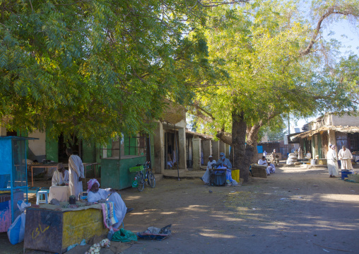 Sudan, Northern Province, Dongola, bazaar street