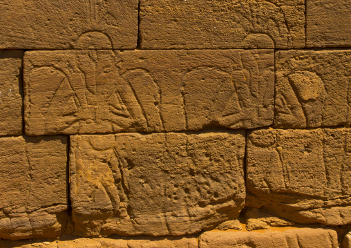 Sudan, Nubia, Naga, human representation on amun temple
