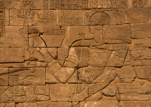 Sudan, Nubia, Naga, the restored lion temple in musawwarat es-sufra