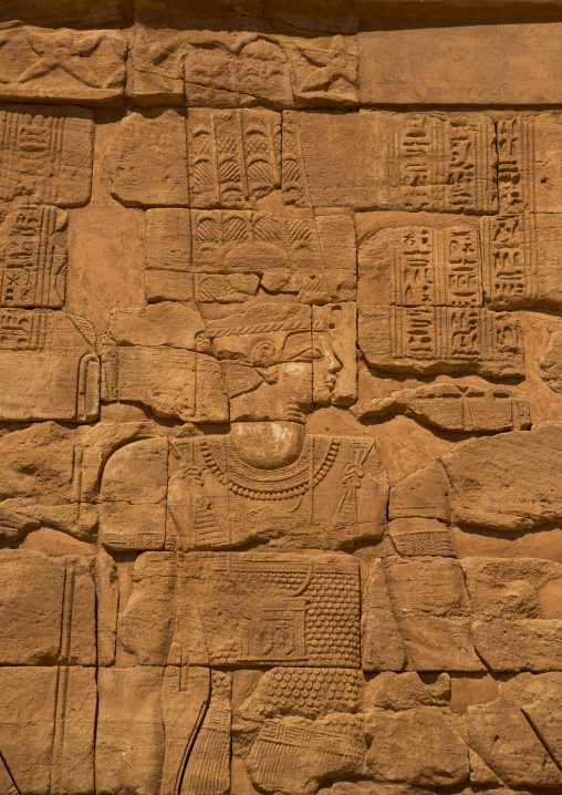 Sudan, Nubia, Naga, the restored lion temple in musawwarat es-sufra