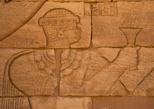 Sudan, Nubia, Naga, the restored lion temple in musawwarat es-sufra