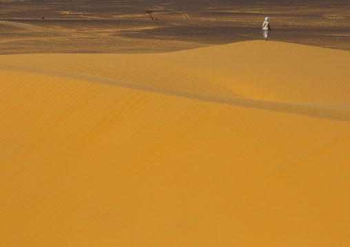Sudan, Kush, Meroe, man on a dune