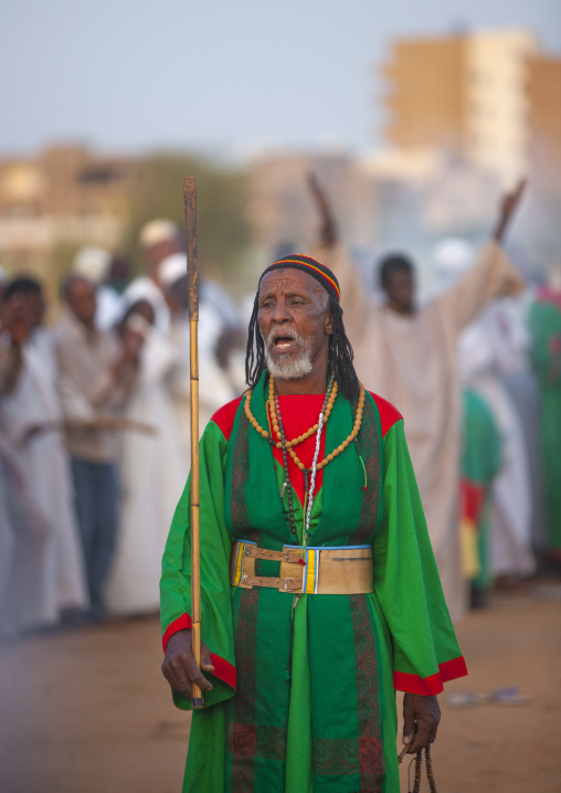 Sudan, Khartoum State, Khartoum, sufi whirling dervishes at omdurman sheikh hamad el nil tomb