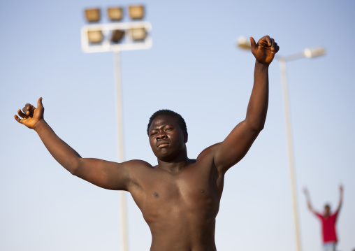 Sudan, Khartoum State, Khartoum, nuba wrestler