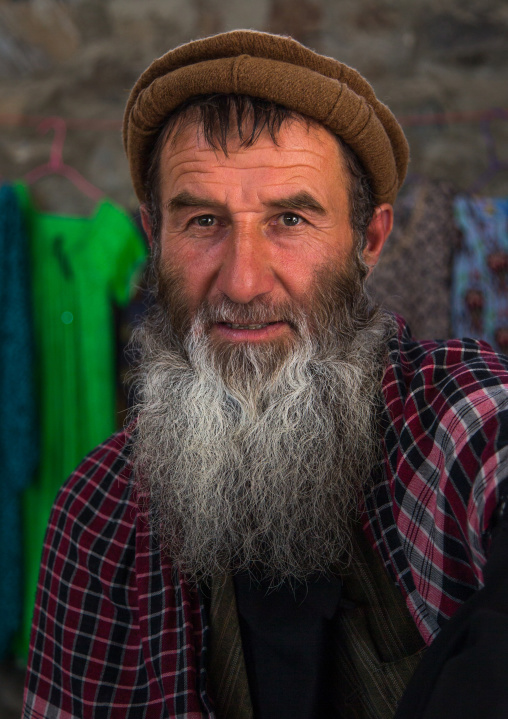 Portrait of an afghan man in the market border with Afghanistan, Central Asia, Ishkashim, Tajikistan