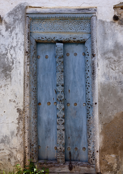 Old door in bagamoyo stone town, Tanzania
