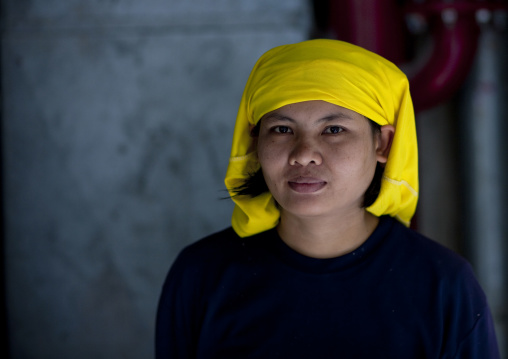 Female construction worker, Bangkok, Thailand