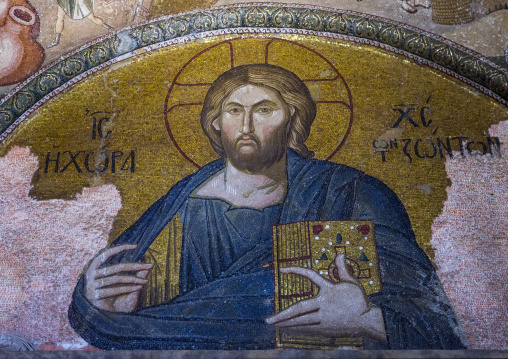Mosaic of christ in the land of the living in the byzantine church of st. Savior in Chora, Edirnekapı, istanbul, Turkey