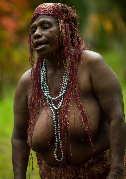 Portrait of a Big Nambas tribe woman, Malampa Province, Malekula Island, Vanuatu