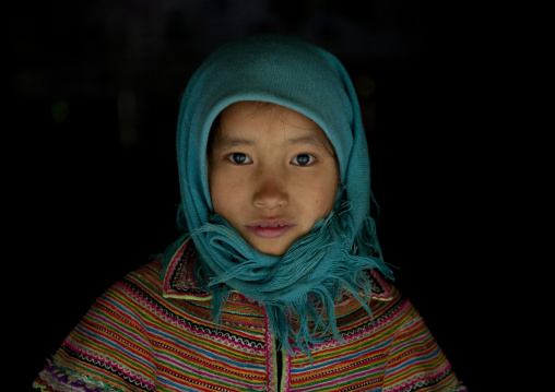Veiled flower hmong girl, Sapa, Vietnam