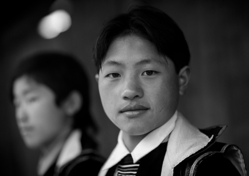 Black hmong boy in traditional clothes, Sapa, Vietnam