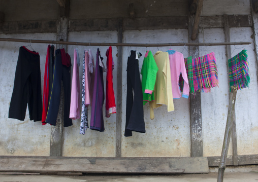 Clothes drying on a clothes line, Sapa, Vietnam