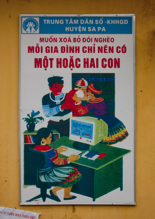 Propaganda poster in sapa, Vietnam
