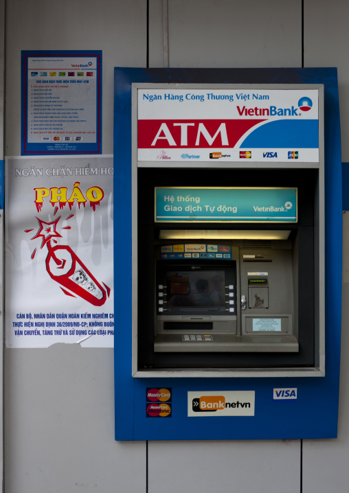 Atm cash machine in hanoi, Vietnam
