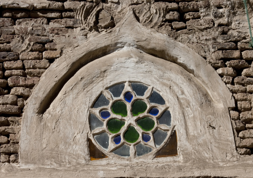 Rose Window On The Front Of A Traditional Sanaa House, Yemen