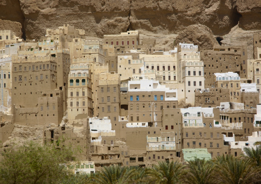 View Of The Typical Buildings At The Bottom Of The Mountains, Shibam, Yemen