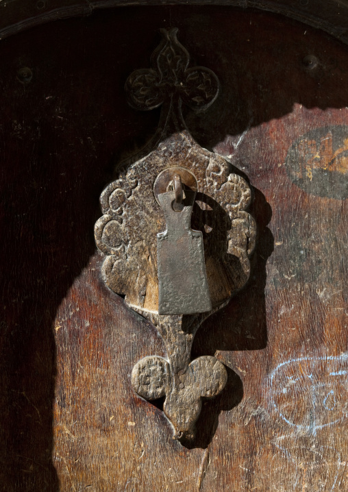 Iron Door Knocker On A Wooden Door, Sanaa, Yemen